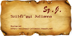 Szilágyi Julianna névjegykártya