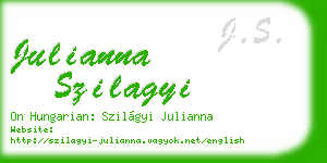 julianna szilagyi business card